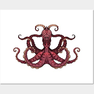 Dark octopus Posters and Art